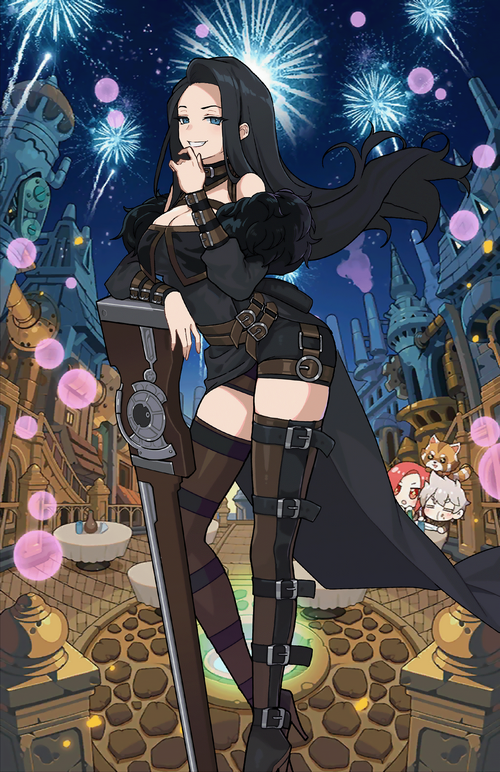 Hekate with Fireworks in Guardian Tales