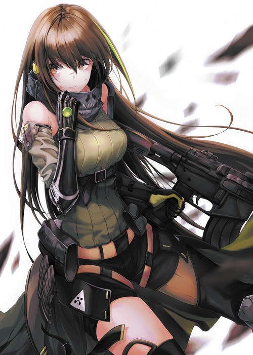 Anime Girl with Gun, M4A1 Fan Art