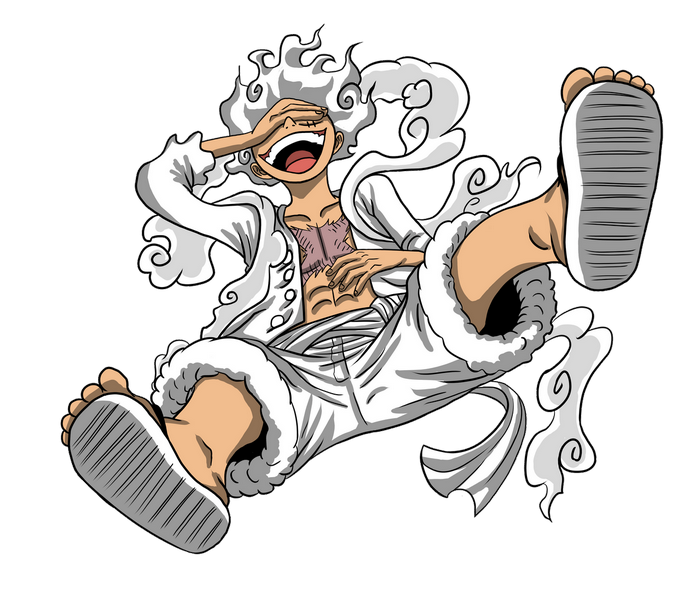 white hair, Monkey D. Luffy, Gear 5th, One Piece, sun god nika, HD ...