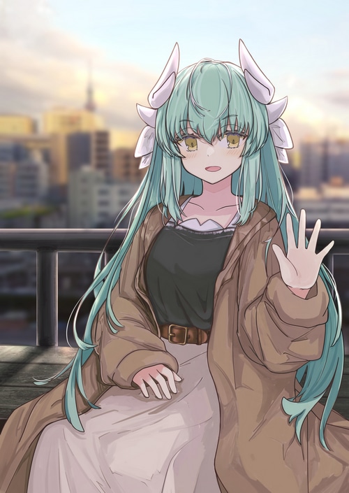 Kiyohime from Fate/Grand Order waving