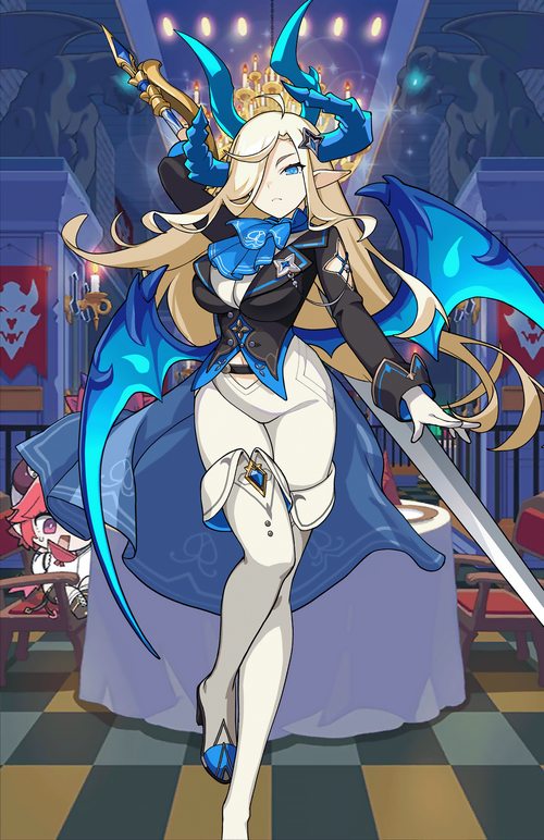 Bianca the Succubus with Sword and Bat Wings