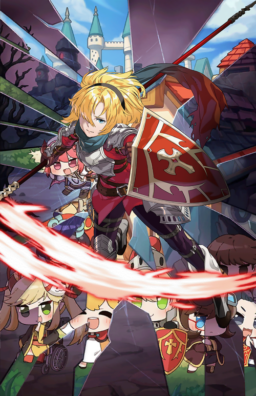 Future Princess with Shield and Scythe in Guardian Tales