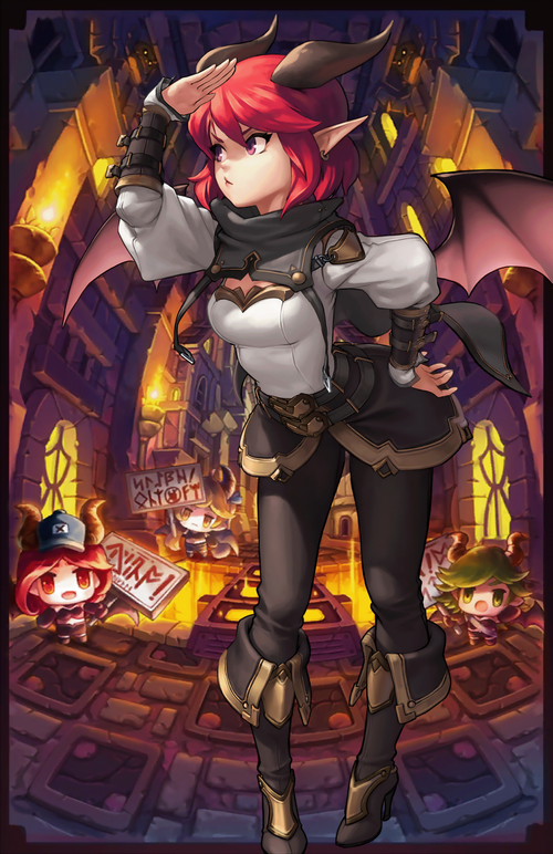 Yuze from Guardian Tales with Succubus Features
