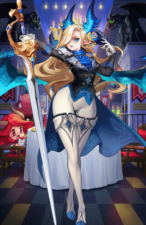 Bianca with a sword in Guardian Tales