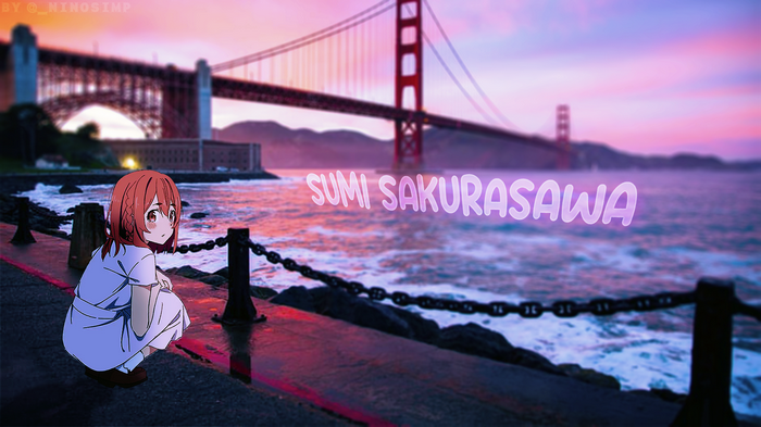 Sumi Sakurasawa by the Golden Gate Bridge