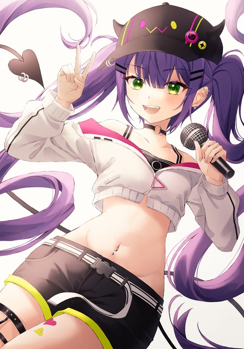 Tokoyami Towa, Hololive Virtual YouTuber with Microphone
