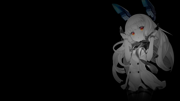 Anime girl with butterfly ears and red eyes