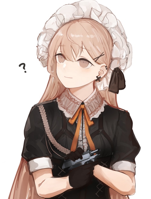 Girls Frontline fan art of a blonde girl with a PPK