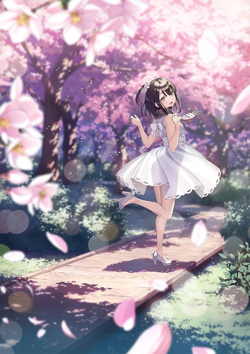 Shizuku by Kantoku with cherry blossoms and petals