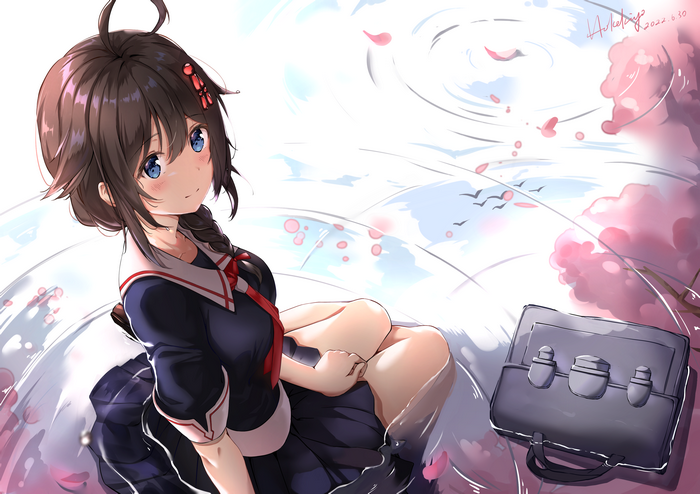 Shigure from Kantai Collection in fan art