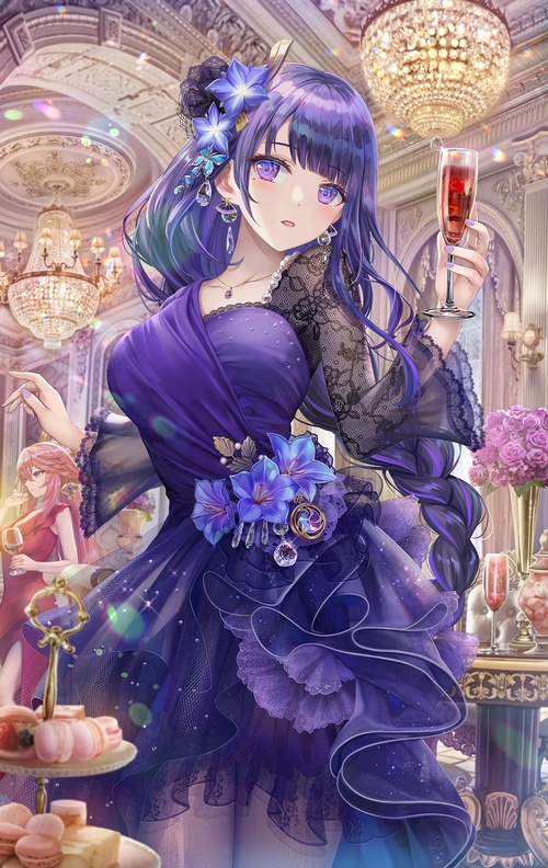 Raiden Shogun and Yae Miko at a formal event