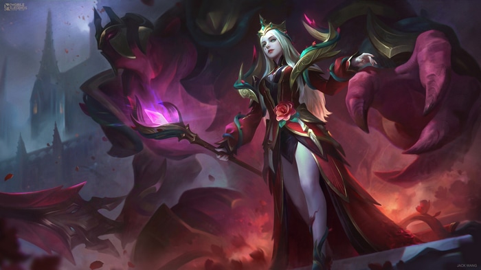 Fantasy girl with crown and staff holding a glowing orb