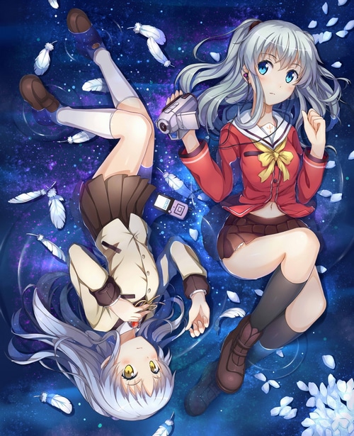 Tomori Nao and Tachibana Kanade from Charlotte and Angel Beats!
