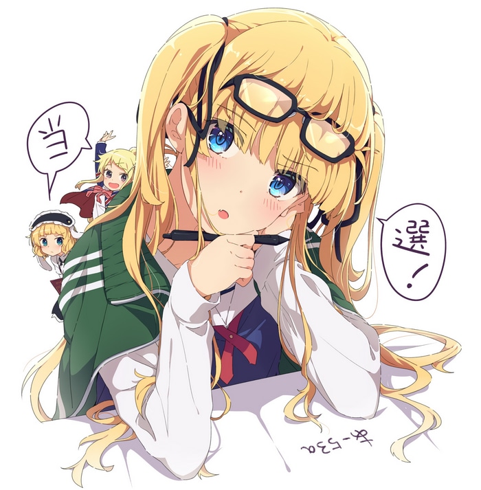 Kirima Sharo, Kujou Karen, Sawamura Eriri Spencer, Kin-Iro Mosaic
