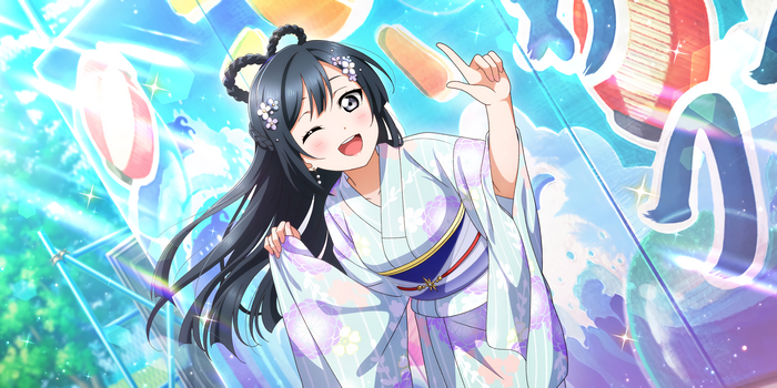 Yuki Setsuna in traditional Japanese summer clothing