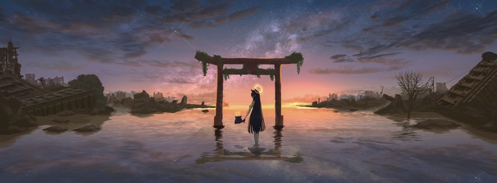 4K Ninomae Inanis and Torii Gate