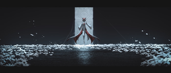 4K Fantasy Art of a Figure Among Flowers