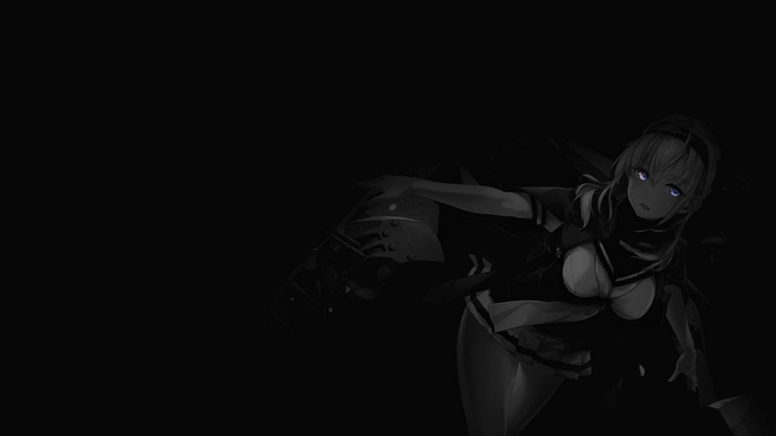 Suzutsuki from Kantai Collection with glowing eyes