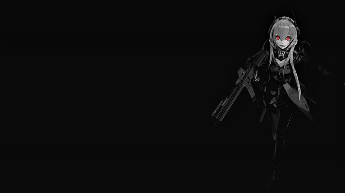 M4 SOPMOD II with red eyes and a rifle