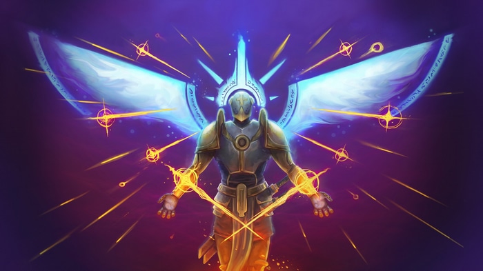 ULTRAKILL Angel with Golden Armor and Wings