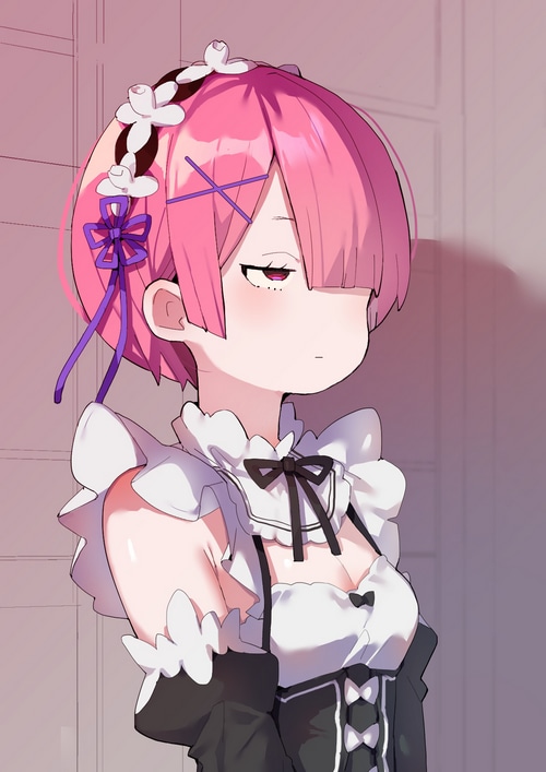 Ram from Re:Zero in a maid outfit