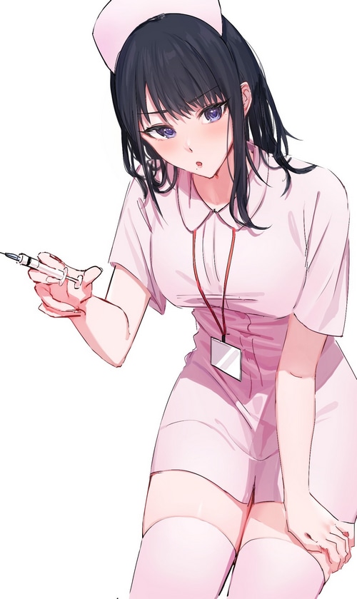 Nurse holding a syringe
