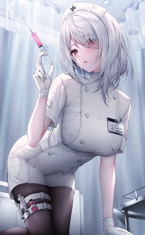 Nurse Lenne with Syringe