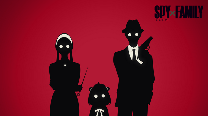 Spy x Family Anya, Loid, and Yor Silhouettes