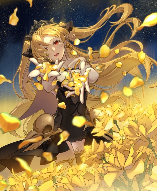 Ereshkigal from Fate/Grand Order with blonde twintails