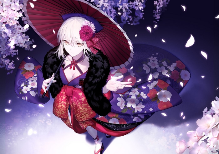 Fate/Grand Order Saber Lily with Umbrella and Kimono