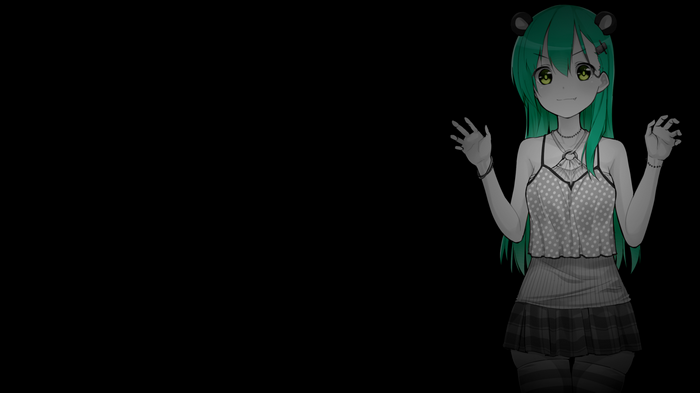 Anime girl with animal ears and polka dot top