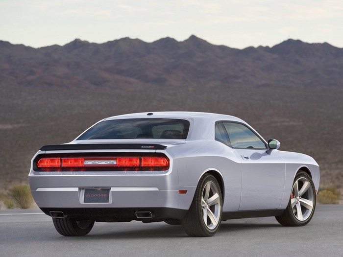 2008 Dodge Challenger SRT8 in a desert landscape