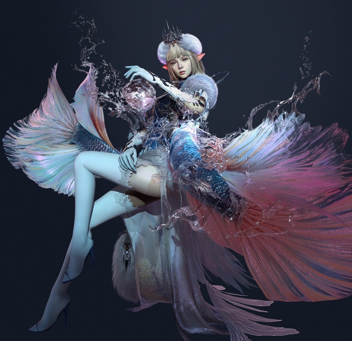 Fantasy Elf Girl with Fish Tail