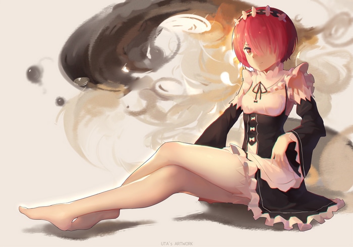 Ram from Re:Zero in a Maid Outfit