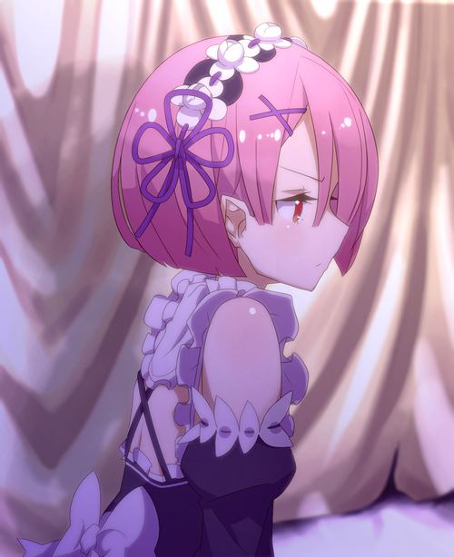 Ram from Re:Zero in a maid outfit