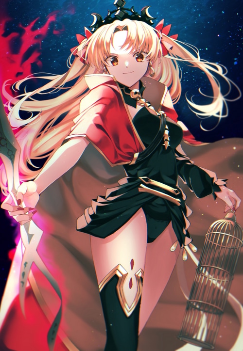 Ereshkigal from Fate/Grand Order with blonde twintails
