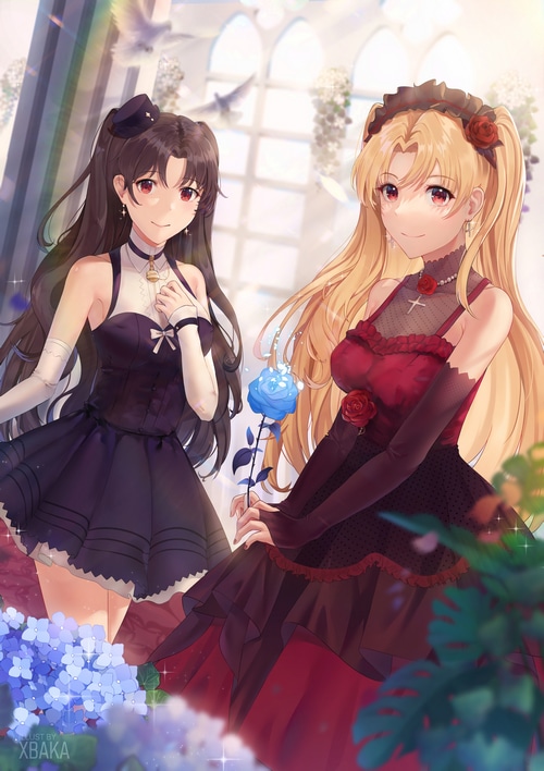 Fate/Grand Order fan art of Ishtar and Ereshkigal