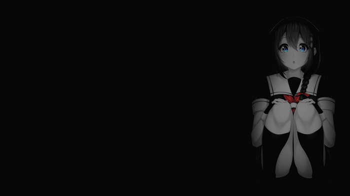 Shigure from Kantai Collection with selective coloring