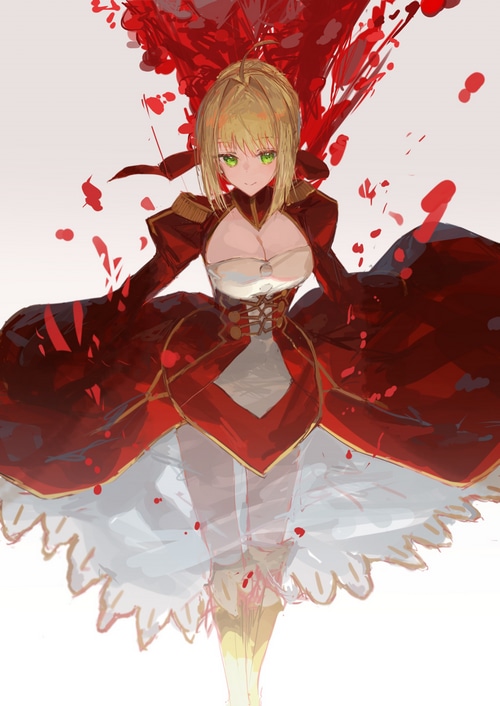 Nero Claudius from Fate series in red dress
