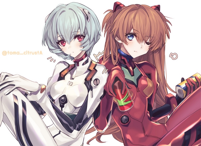 Asuka Langley Soryu and Ayanami Rei from Neon Genesis Evangelion