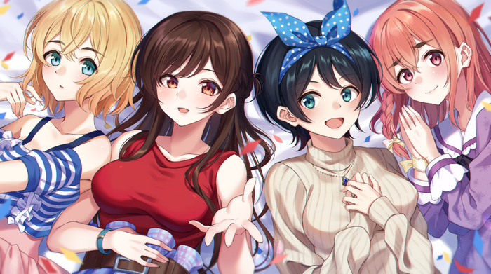 Rent-a-Girlfriend Characters: Chizuru, Ruka, Sumi, Mami