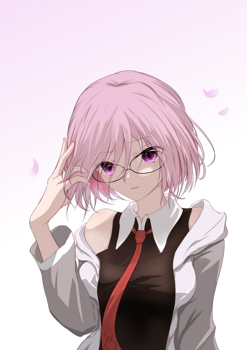 Mash Kyrielight from Fate/Grand Order with Pink Hair and Glasses