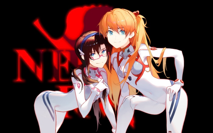 Asuka Langley Soryu and Makinami Mari Illustrious