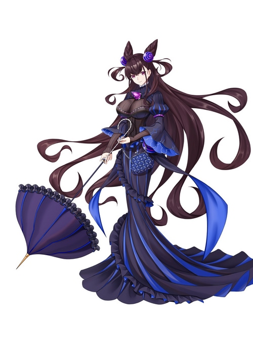 Murasaki Shikibu from Fate/Grand Order holding an umbrella