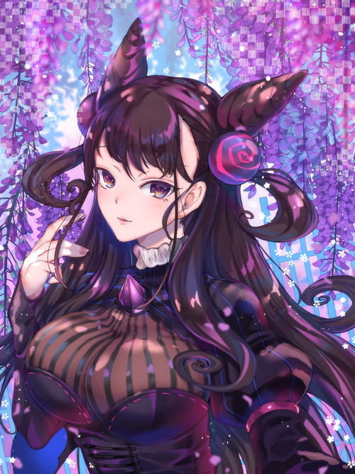 Murasaki Shikibu from Fate/Grand Order with wisteria