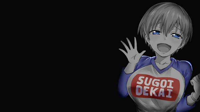 Uzaki Hana with "SUGOI DEKAI" shirt