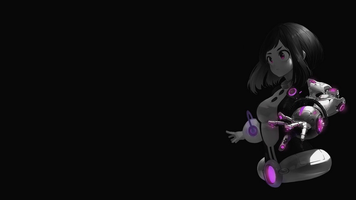 Uraraka Ochako with robotic arm from Boku no Hero Academia