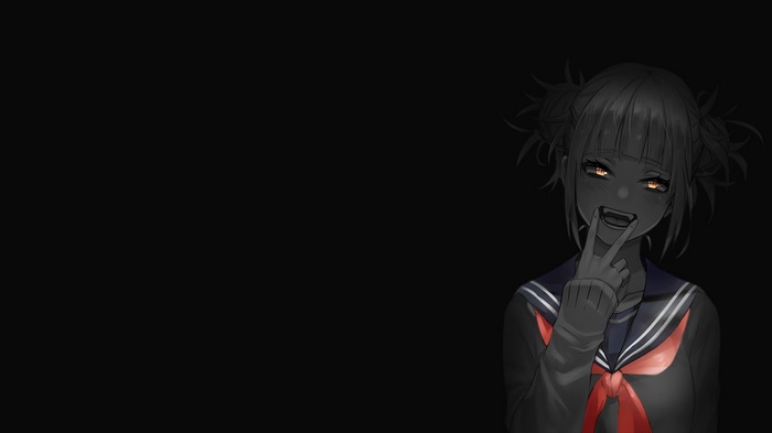 Himiko Toga from Boku no Hero Academia with selective coloring