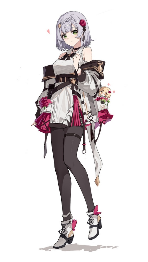 Noelle from Genshin Impact with a small doll