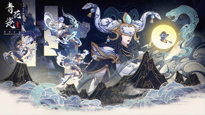 League of Legends Qing Hua Ci Artwork